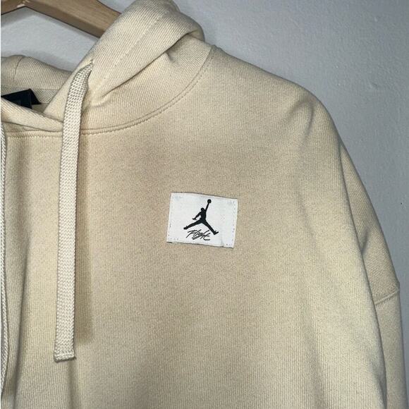 Jordan Flight Fleece Pullover Women's Hoodie Beach Beige Size XS Oversized Fit - Picture 4 of 8